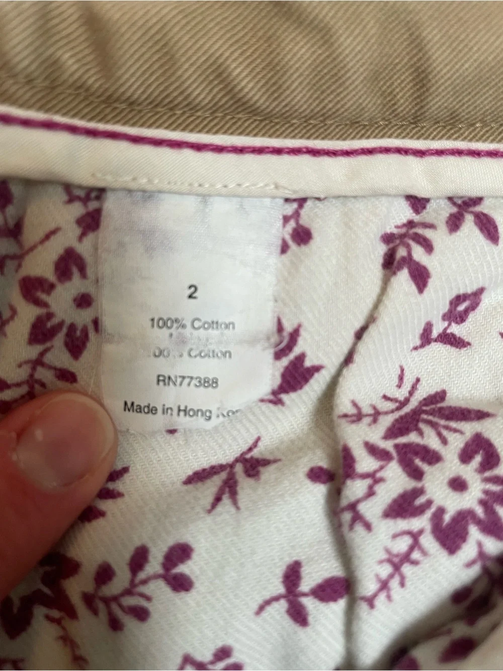 J Crew vintage flannel-lined khaki pants - size 2